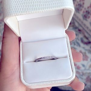 AUTHENTIC Pandora Pink CZ Band Ring